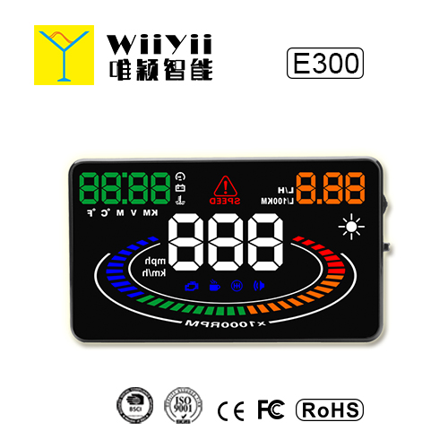 E300 Hot selling 5.5 Inch Multi-color OBD2 HUD Head Up Display