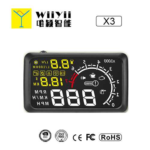 Top Auto Accessory HUD Head Up Display 5.5 OBD II 2 Speed RPM Warning System for All Mini Cooper Model 2003+ 